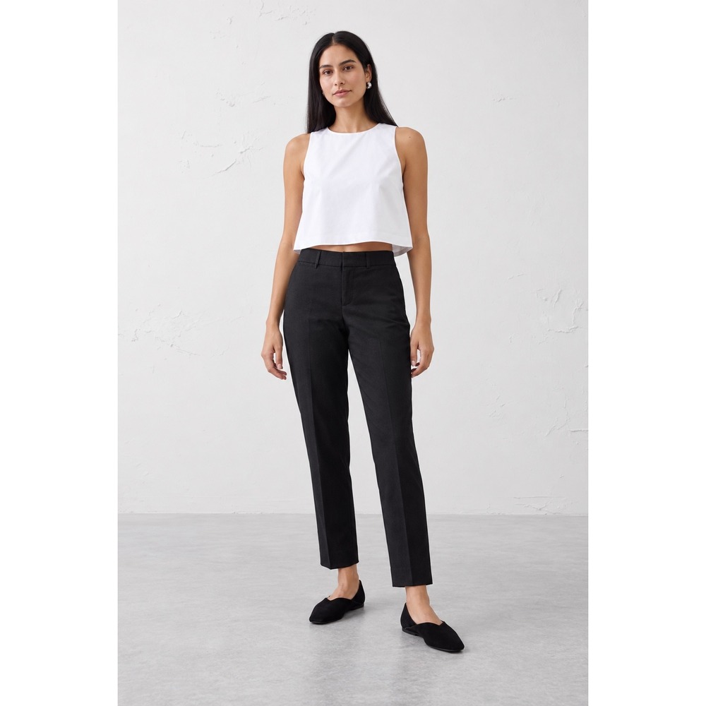 Banana Republic Women Sloan Fit Pants Size 8 Black Slim Ankle Dress Trousers